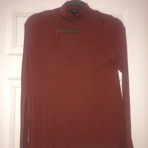 Express keyhole long sleeve shirt